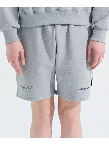 double logo sweat shorts gray - REPLAYCONTAINER - BALAAN 1