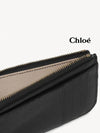 Alphabet Half Zipper Leather Card Wallet  Black - CHLOE - BALAAN 6