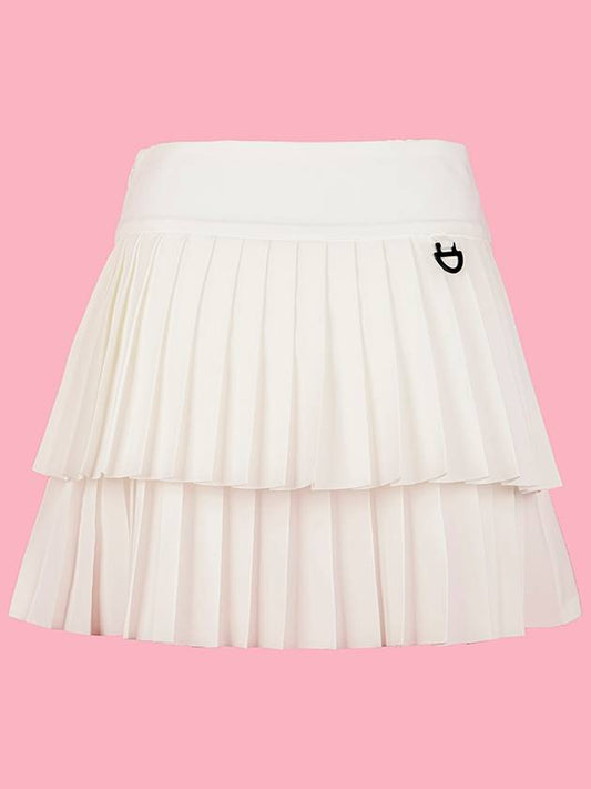 double pleated skirt white - ROSIYA - BALAAN 1