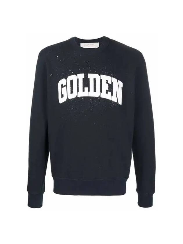 Men's Archibald Logo Printing Sweatshirt Blue - GOLDEN GOOSE - BALAAN 2