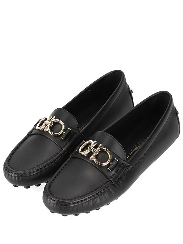 Salvatore Vera Gancini Driving Shoes Black - SALVATORE FERRAGAMO - BALAAN.