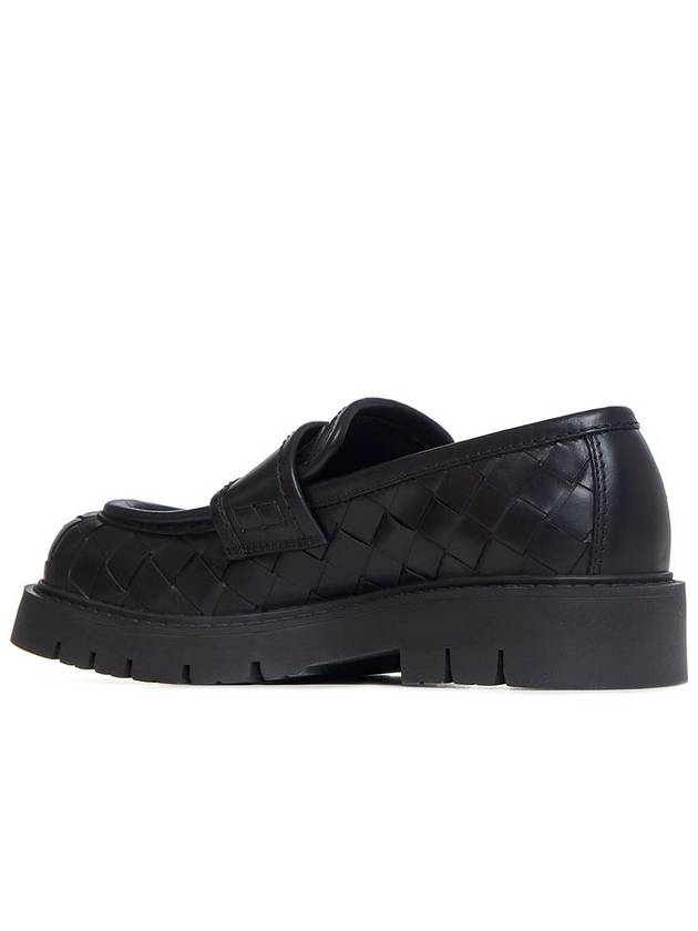 Haddock Leather Loafers Black - BOTTEGA VENETA - BALAAN 4