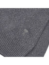 Heart Logo V Neck Cashmere Cardigan Heather Grey - AMI - BALAAN 7