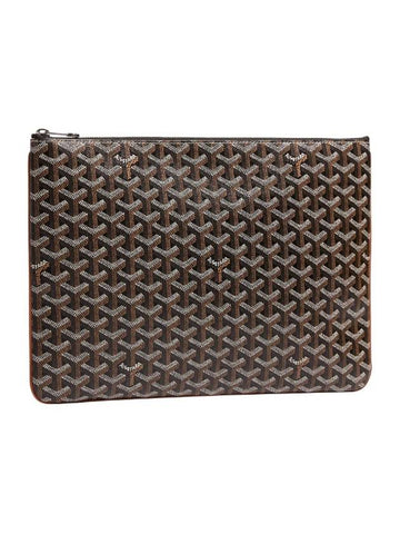 Sena Clutch Bag MM Black Brown APMSENAT2 03 - GOYARD - BALAAN 1