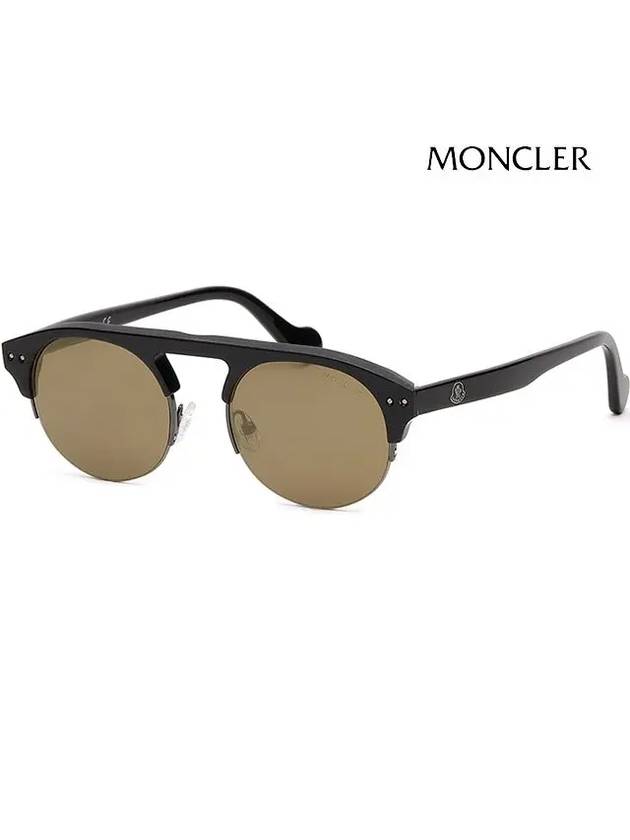 Sunglasses ML0071 01L black horn-rimmed half-mirror - MONCLER - BALAAN 4