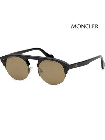 Sunglasses ML0071 01L black horn rimmed half mirror - MONCLER - BALAAN 1