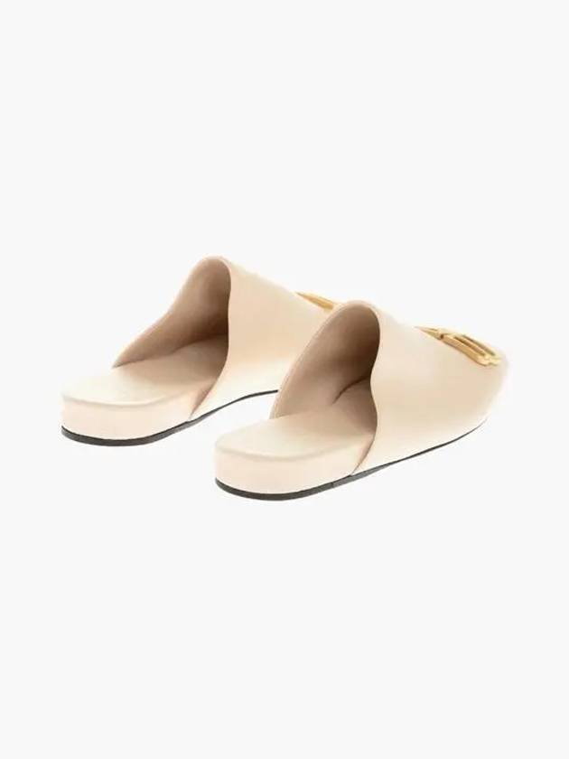 Women's BB Logo Leather Cozy Slippers Sand - BALENCIAGA - BALAAN 4