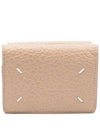 Signature Stitch Trifold Leather Half Wallet Beige - MAISON MARGIELA - BALAAN 1