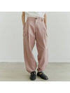 Cotton Pleated Pocket Wide Pants Nude Pink - NOIRER - BALAAN 2