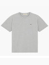 Grey Fox Head Patch Classic Short Sleeve T-Shirt Grey Melange - MAISON KITSUNE - BALAAN 3