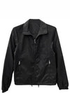 Triangle Logo Reversible Zip-Up Jacket Black - PRADA - BALAAN 2