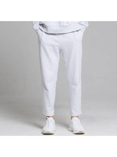 Button Jogger Track Pants White Melange Grey - THE GREEN LAB - BALAAN 2