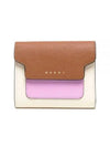 Saffiano Tri-Fold Half Wallet Brown - MARNI - BALAAN 2