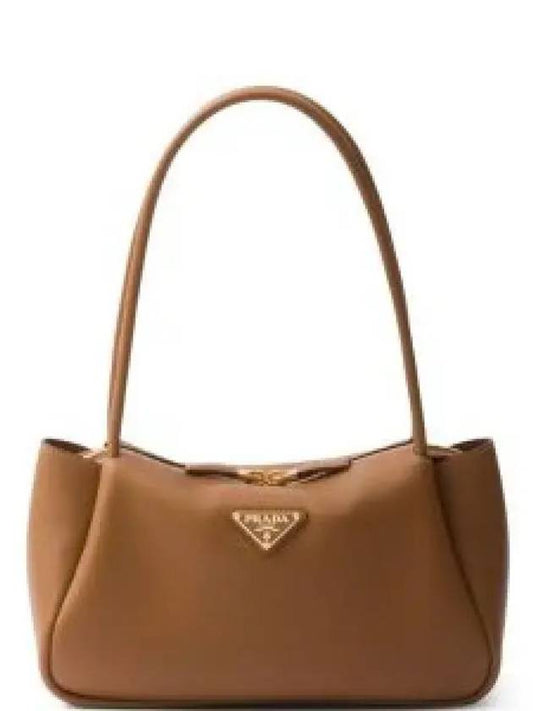 Triangle Logo Medium Shoulder Bag Caramel - PRADA - BALAAN 2