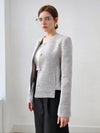 Unbalanced hem tweed jacket special tweed jacket - PRETONE - BALAAN 1