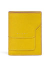 Saffiano Logo Half Wallet Yellow - MARNI - BALAAN 1