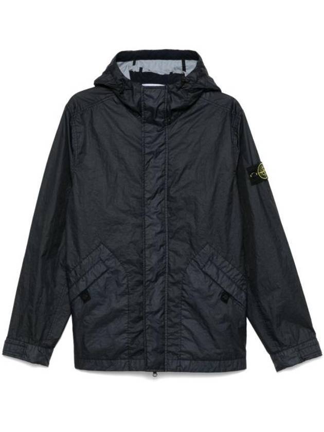 Membrana 3L TC Breathable Water-Resistant Hooded Jacket Navy - STONE ISLAND - BALAAN 1