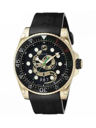 Men's Dive King Snake Watch Black - GUCCI - BALAAN 2