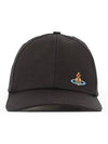 ORB Uni Colour Baseball Ball Cap Black - VIVIENNE WESTWOOD - BALAAN 3