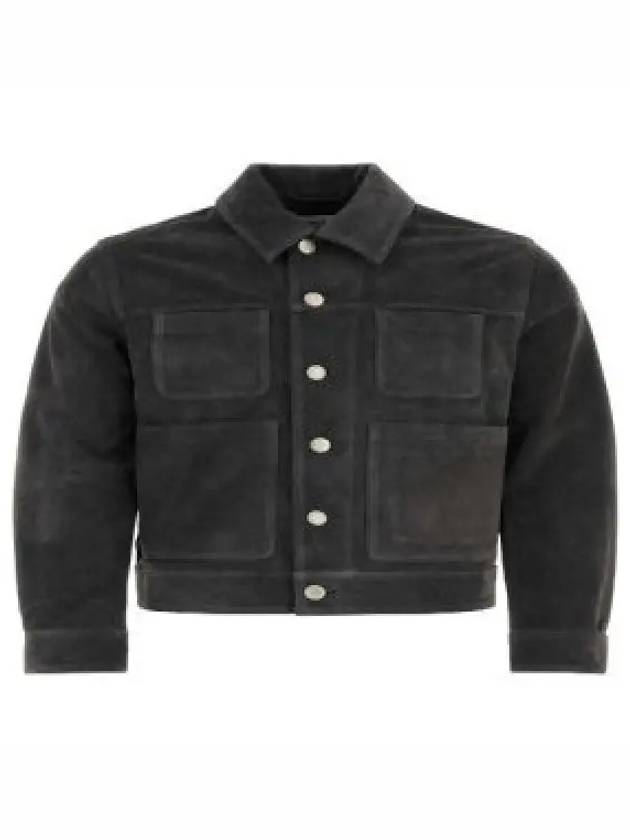 Button-Up Denim Jacket Grey - AMI - BALAAN 2