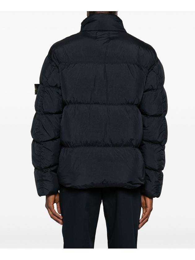 Garment Dyed Crinkle Reps Down Padding Navy - STONE ISLAND - BALAAN 4