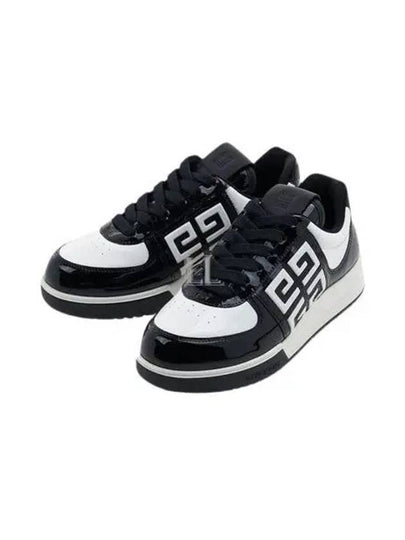 G4 Patent Leather Low Top Sneakers Black White - GIVENCHY - BALAAN 2