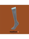 Women's Socks Gray Orange Label Twotone Knee Socks ASOW 288 - MAHES - BALAAN 2