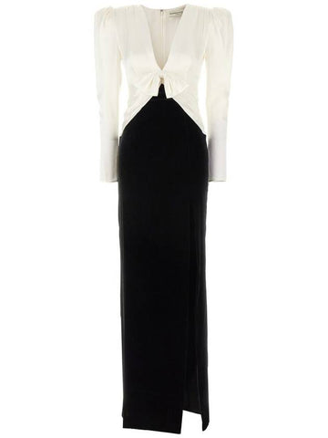 Alessandra Rich Long Bow Dress - ALESSANDRA RICH - BALAAN 1