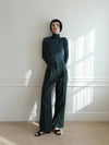 Classic Wide Wool Pants GREEN - RUBATI - BALAAN 3