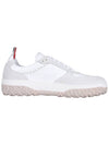 Letterman Panel Lace-Up Low-Top Sneakers White - THOM BROWNE - BALAAN 5