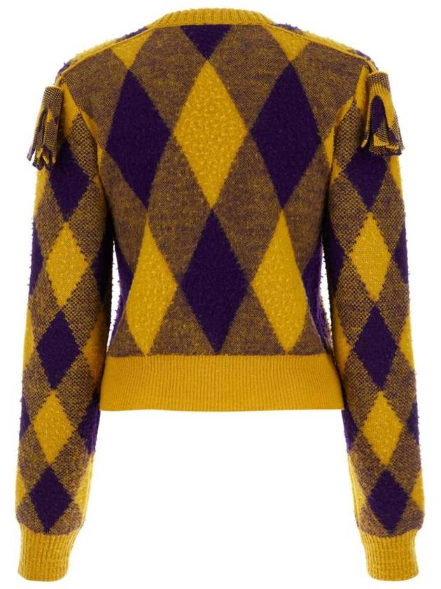 Argyle Wool Knit Top Yellow - BURBERRY - BALAAN 3