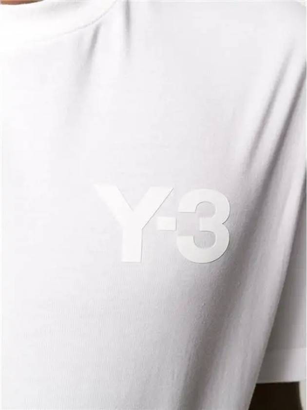 Logo Print Cotton Short Sleeve T-Shirt White - Y-3 - BALAAN 6