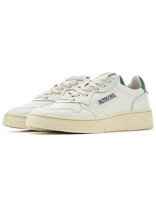 Medalist Green Tab Leather Low Top Sneakers White - AUTRY - BALAAN 5