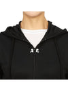 Courr ges 323JVE051JS0091 BLACK Women s Crop Hooded Zip up - COURREGES - BALAAN 10