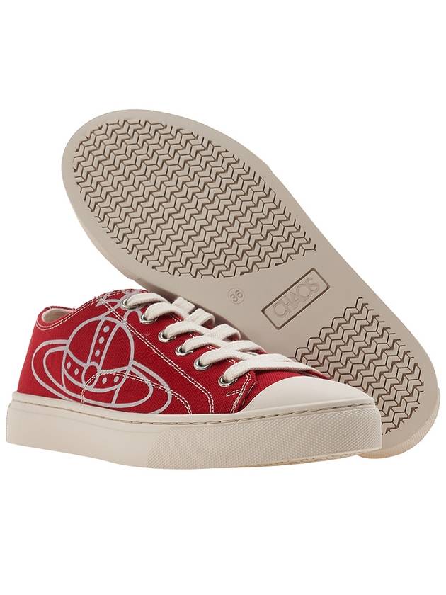 ORB Logo Low Top Sneakers Red - VIVIENNE WESTWOOD - BALAAN 6