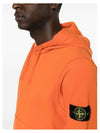 Logo Patch Drawstring Hoodie Orange - STONE ISLAND - BALAAN 3