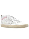 Mid Star Leather High Top Sneakers Pink White - GOLDEN GOOSE - BALAAN 2