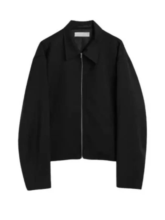 Stripe Point Collar Virgin Wool Zip-Up Jacket Black - OUR LEGACY - BALAAN 2