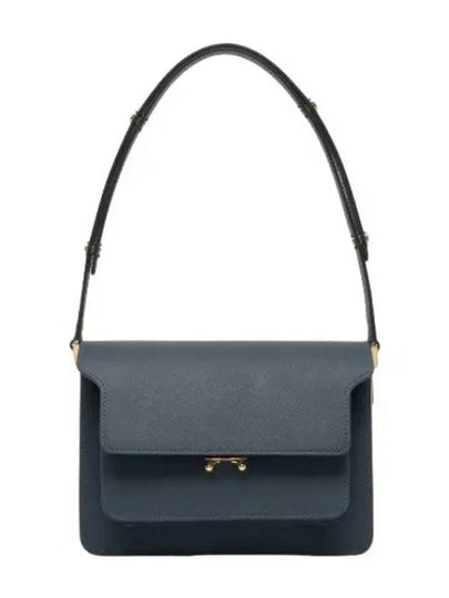 Saffiano Trunk Medium Shoulder Bag Navy - MARNI - BALAAN 2