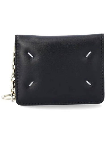 Stitch Keyring Card Wallet Black - MAISON MARGIELA - BALAAN 1