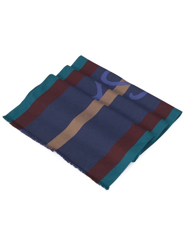 Stripe Scarf Cobalt Blue - PAUL SMITH - BALAAN 3