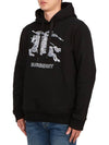 Embroidered Logo Hood Black - BURBERRY - BALAAN 3