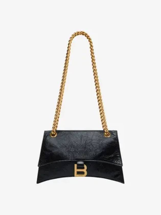 Crush Logo Gold Chain Small Shoulder Bag Black - BALENCIAGA - BALAAN 2