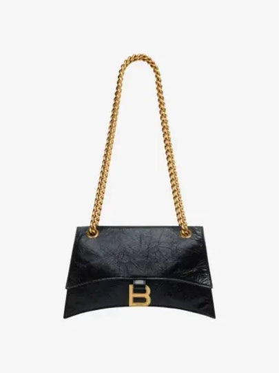 Crush Logo Gold Chain Small Shoulder Bag Black - BALENCIAGA - BALAAN 2