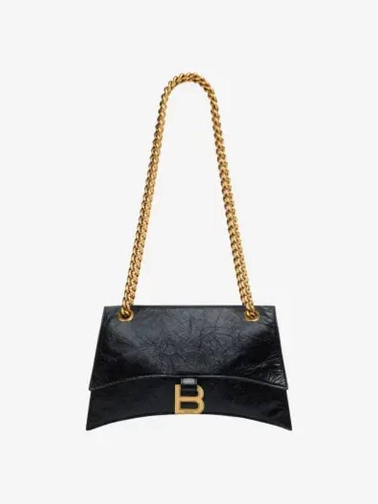 Crush Logo Gold Chain Small Shoulder Bag Black - BALENCIAGA - BALAAN 2