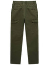 Men's Bio-Washed Cargo Chino Pants Dark Khaki - SOLEW - BALAAN 3