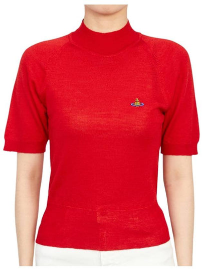 Women's Wool Silk Knit Top Red - VIVIENNE WESTWOOD - BALAAN 2