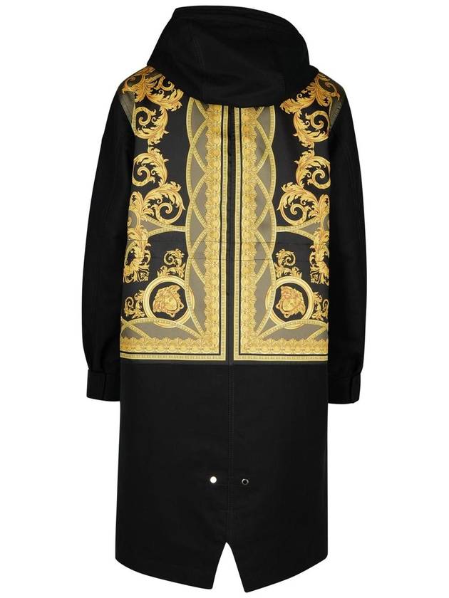 Versace Black Cotton Trench Coat - VERSACE - BALAAN 3