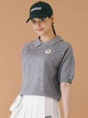 Wool touch collar neck short sleeve knit GRAY - MONBIRDIE GOLF - BALAAN 7