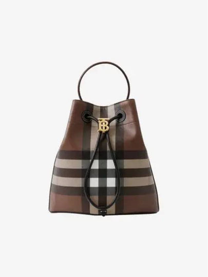 Small TB Bucket Bag Dark Birch Brown - BURBERRY - BALAAN 2